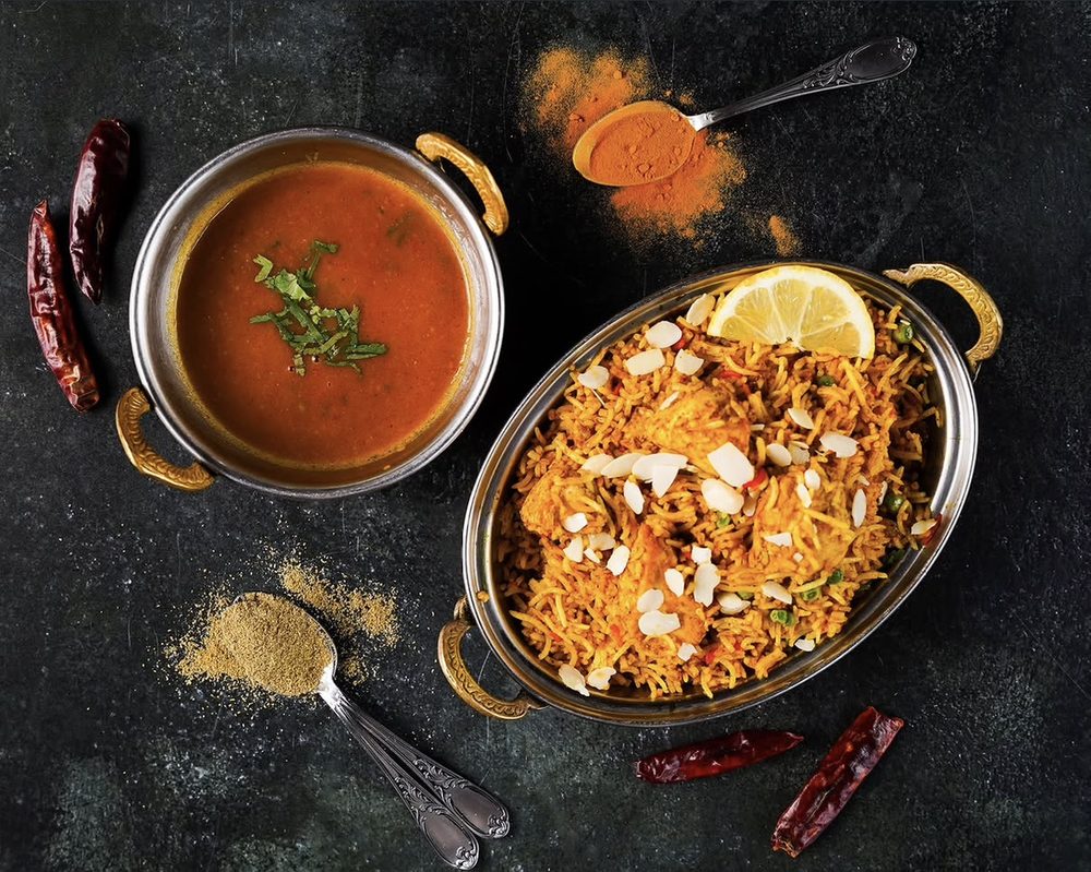 Biryani au poulet et sa sauce