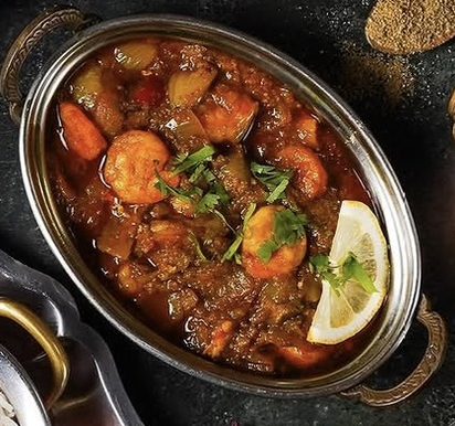 Curry aux légumes et crevettes